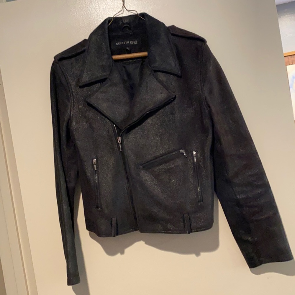 Kenneth Cole leather motorcycle jacket